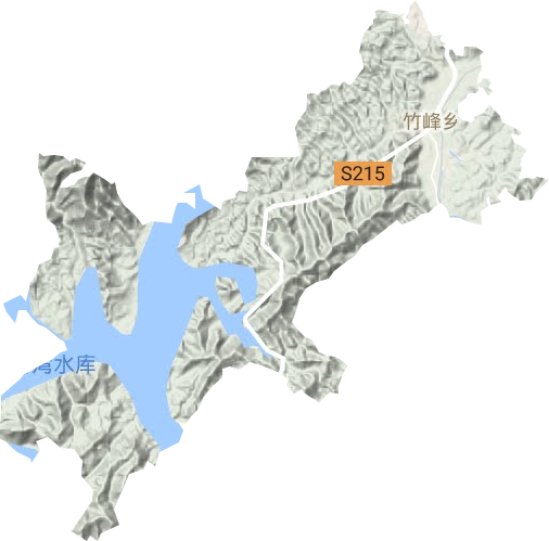 竹峰街道地形图