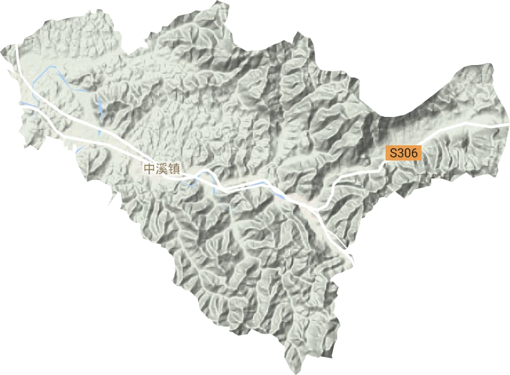 中溪镇地形图