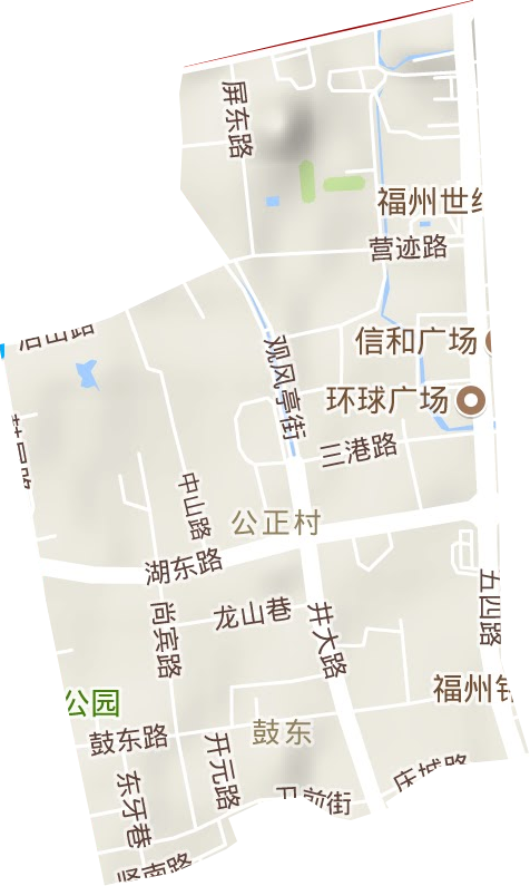 鼓东街道地形图