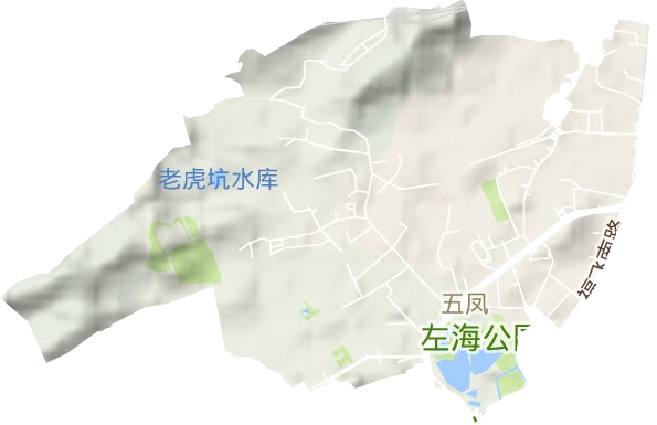 五凤街道地形图