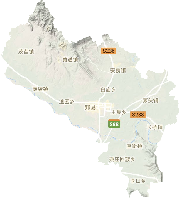 郏县地形图