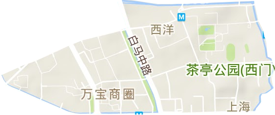 上海街道地形图