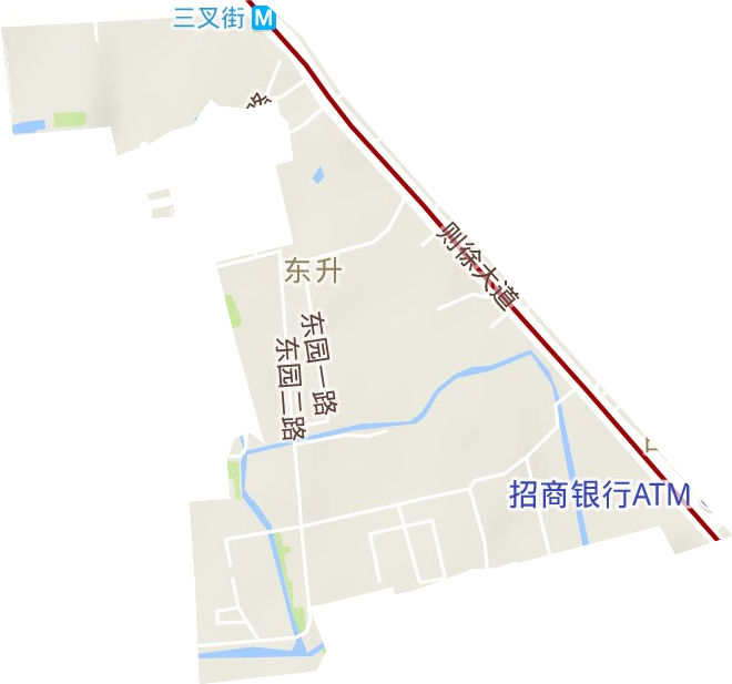 东升街道地形图