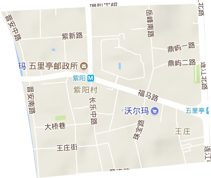 王庄街道地形图