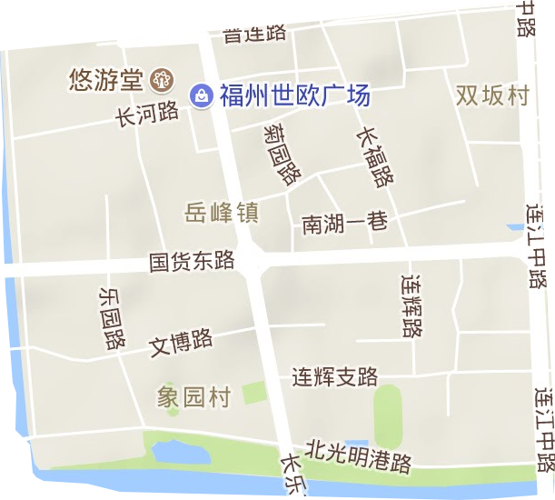 象园街道地形图