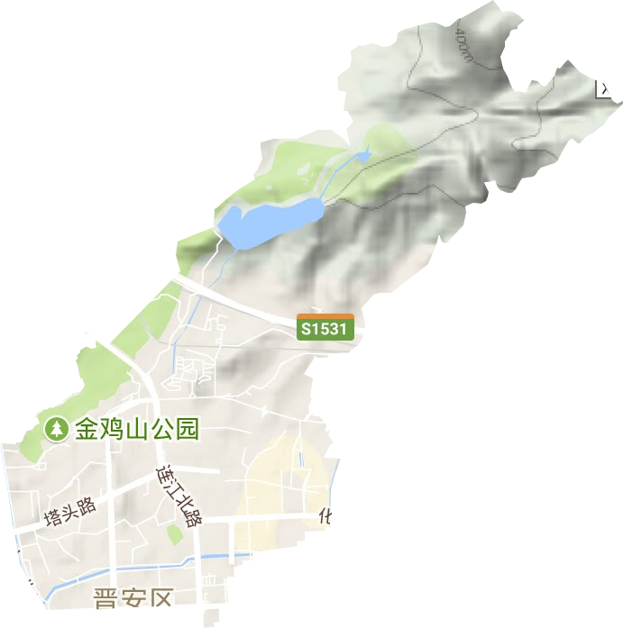 岳峰镇地形图