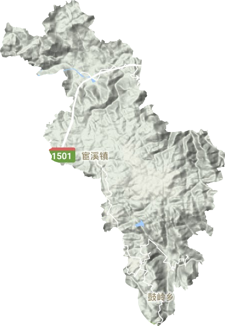 宦溪镇地形图
