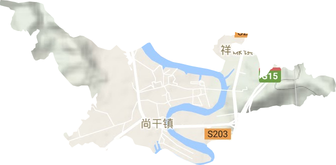 尚干镇地形图