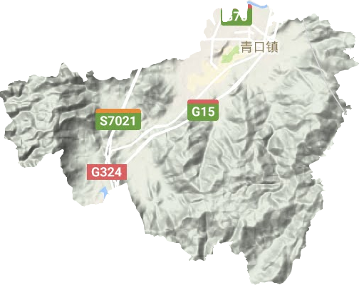 青口镇地形图