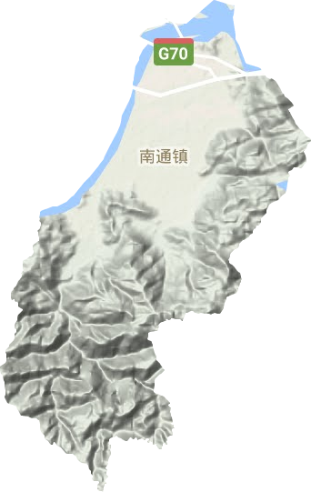 南通镇地形图