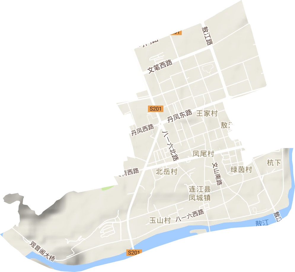 凤城镇地形图