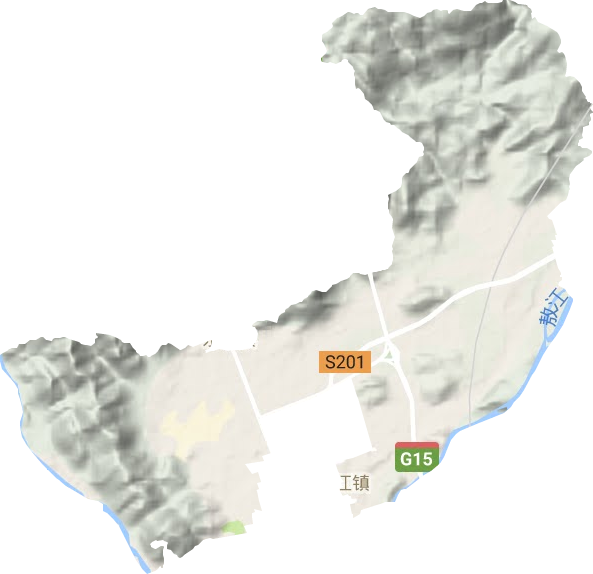 敖江镇地形图