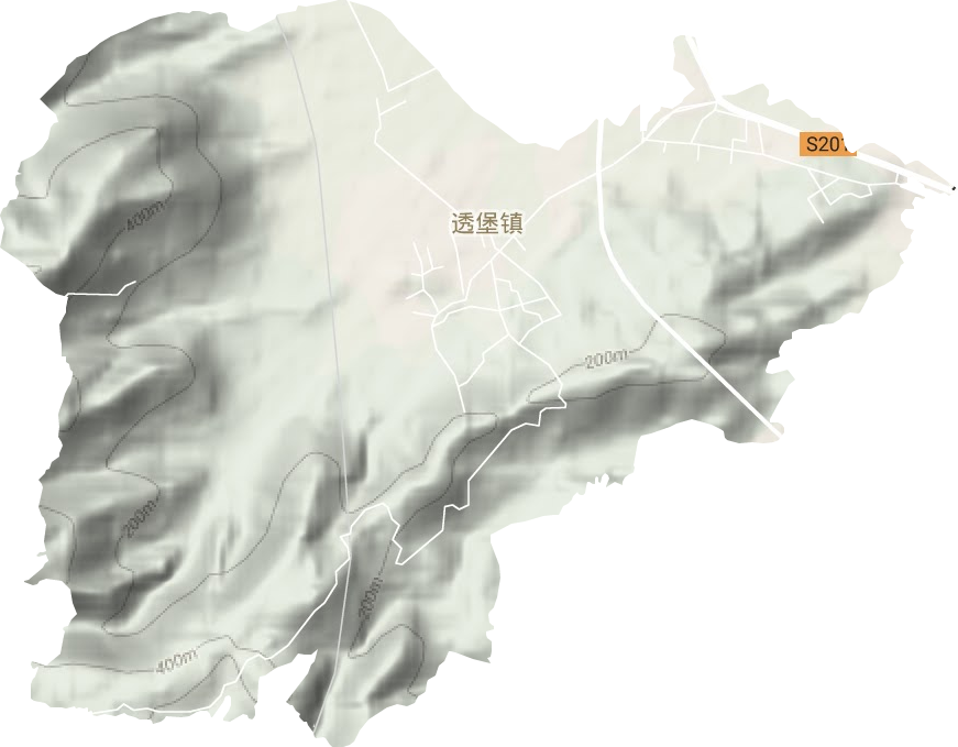 透堡镇地形图