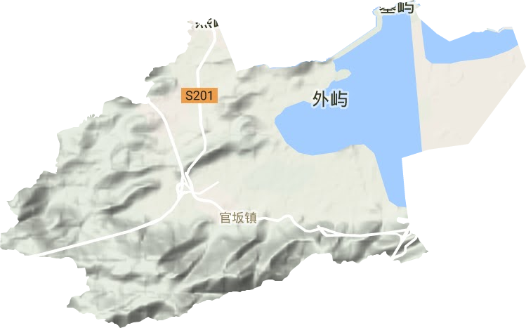 官坂镇地形图
