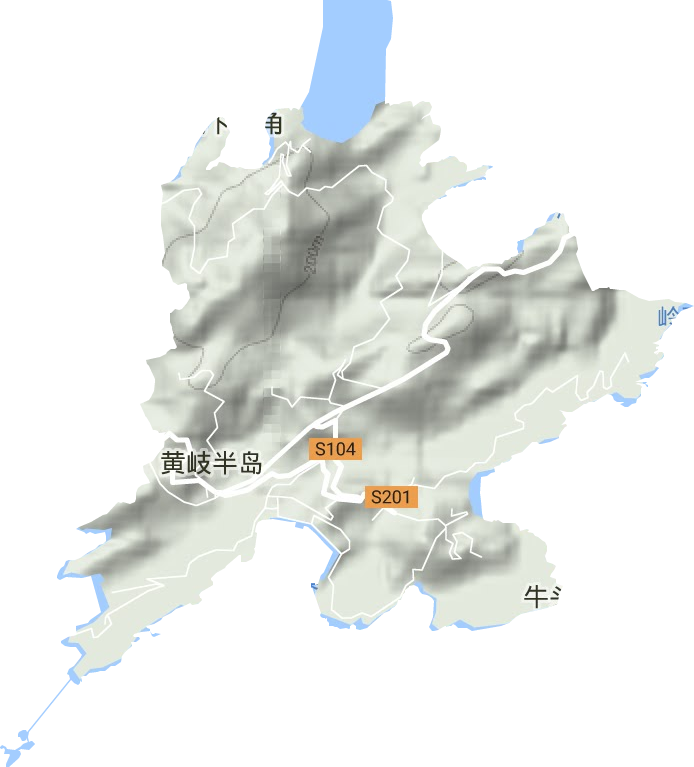 黄岐镇地形图