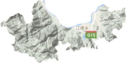 江南乡地形图