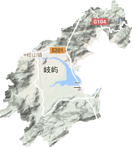 松山镇地形图