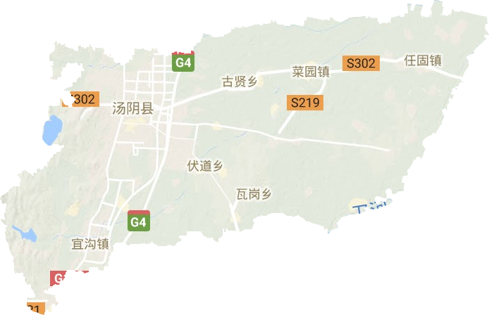 汤阴县地形图