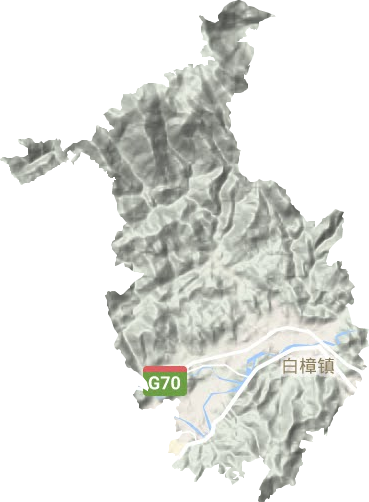 白樟镇地形图