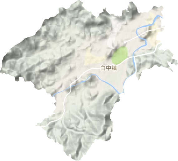 白中镇地形图