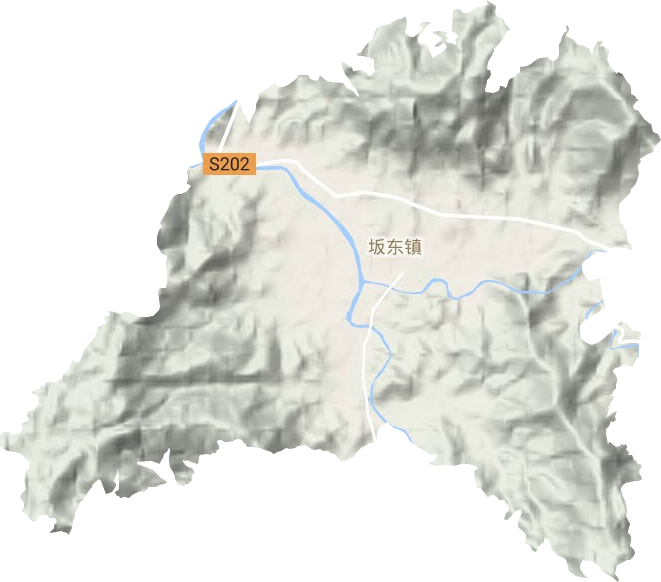 坂东镇地形图