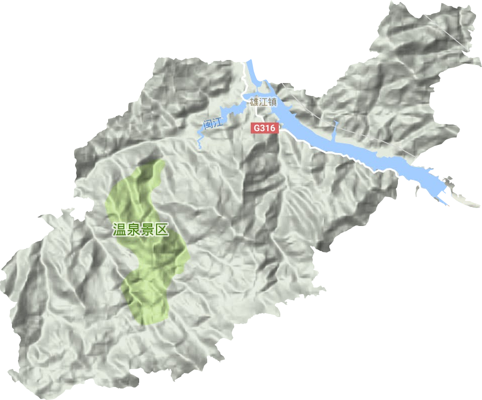 雄江镇地形图