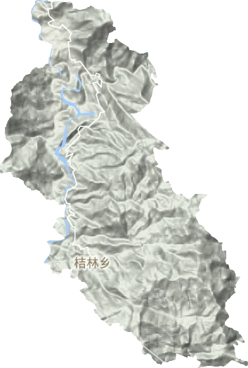 桔林乡地形图