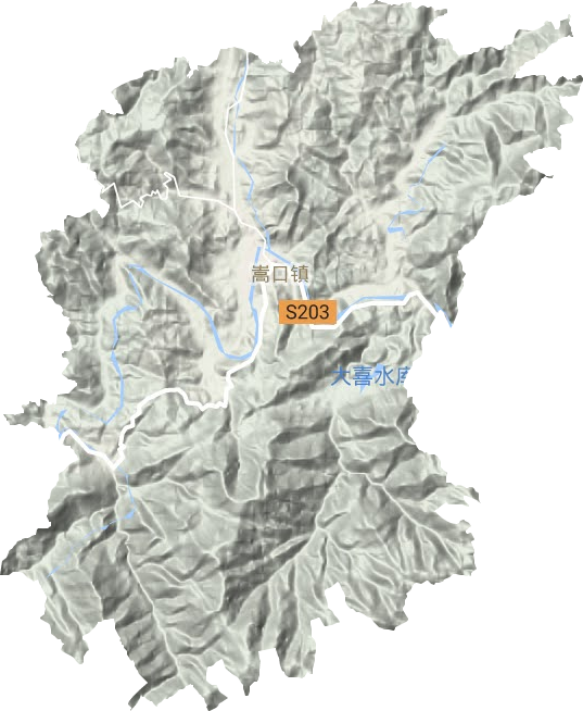 嵩口镇地形图