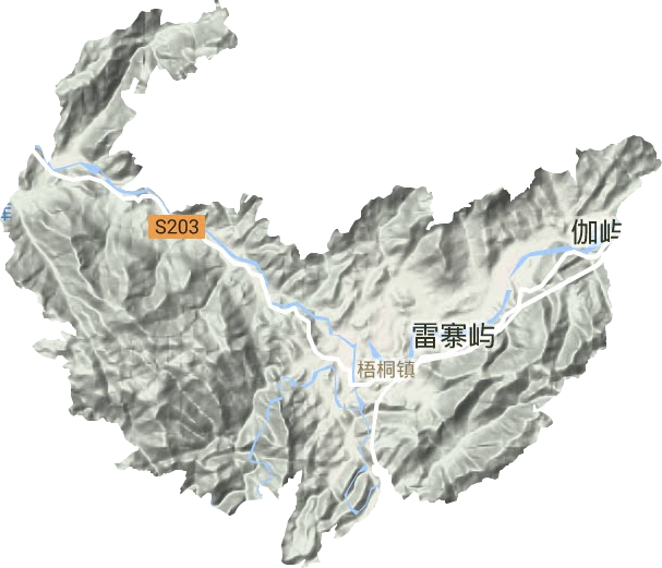 梧桐镇地形图