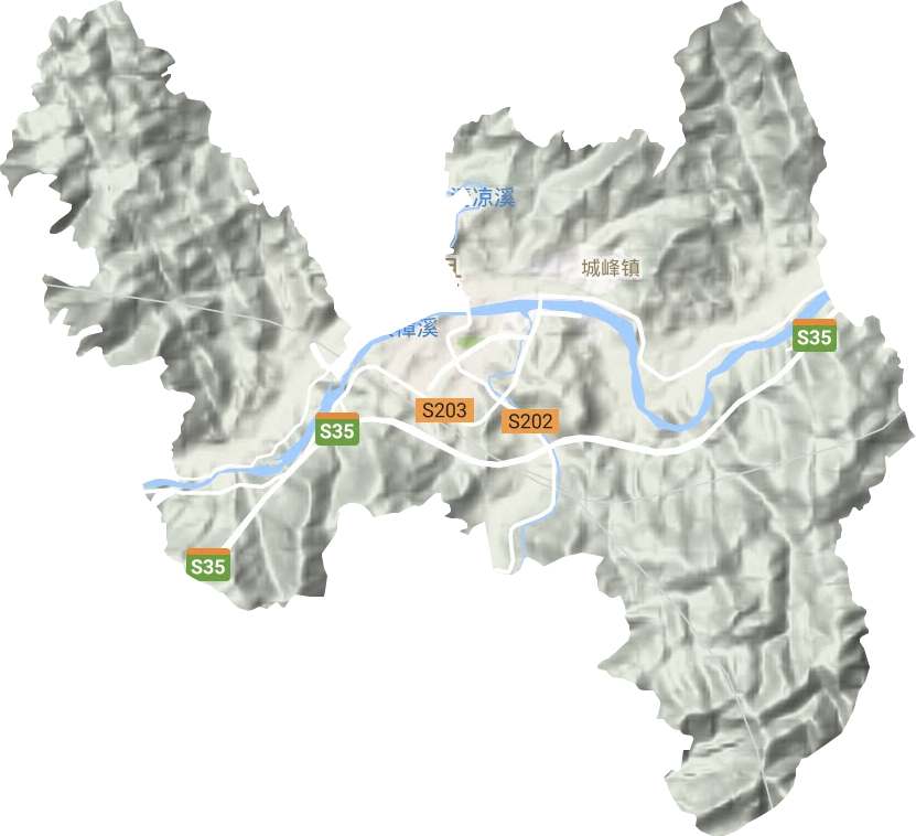 城峰镇地形图