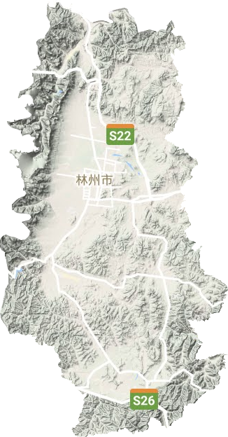 林州市地形图