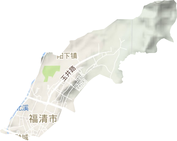 玉屏街道地形图