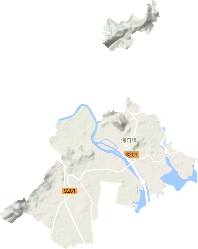 海口镇地形图