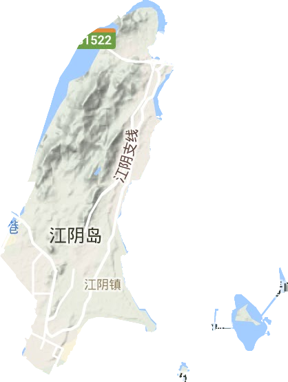 江阴镇地形图