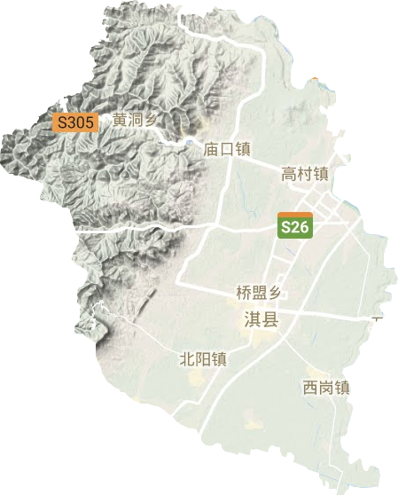 淇县地形图