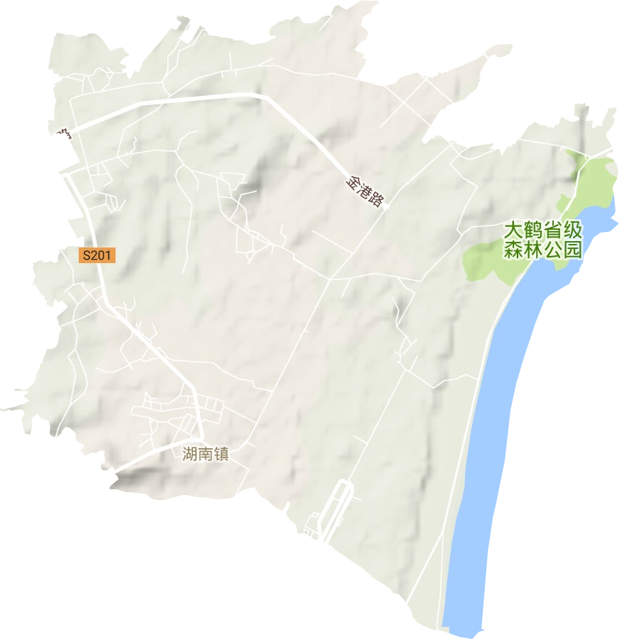 湖南镇地形图