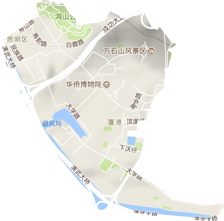 厦港街道地形图