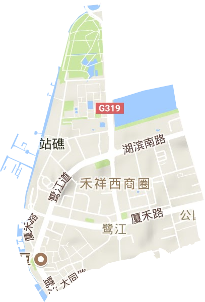鹭江街道地形图