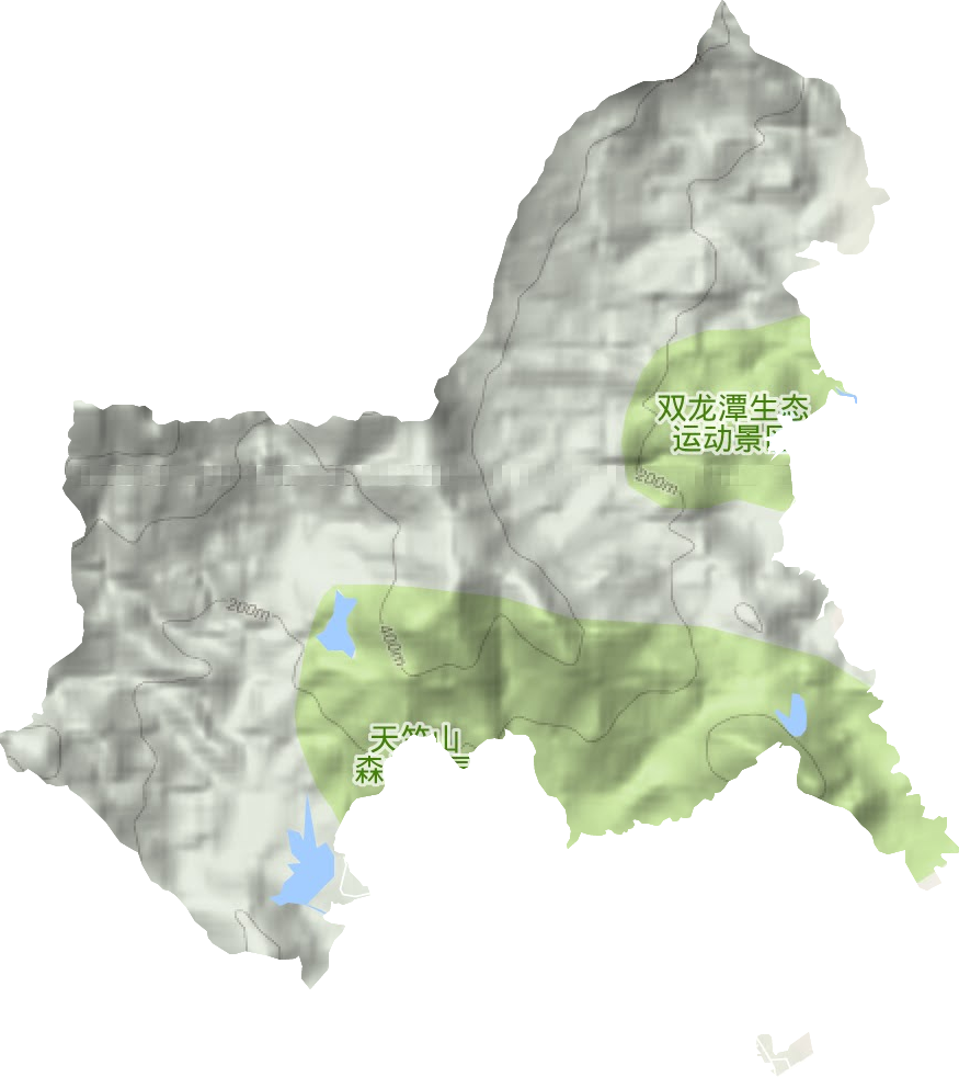 天竺山林场地形图
