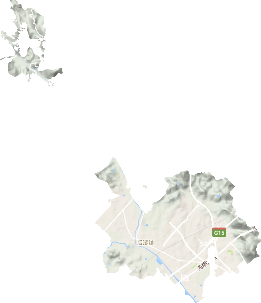 后溪镇地形图