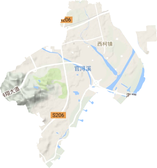 西柯镇地形图
