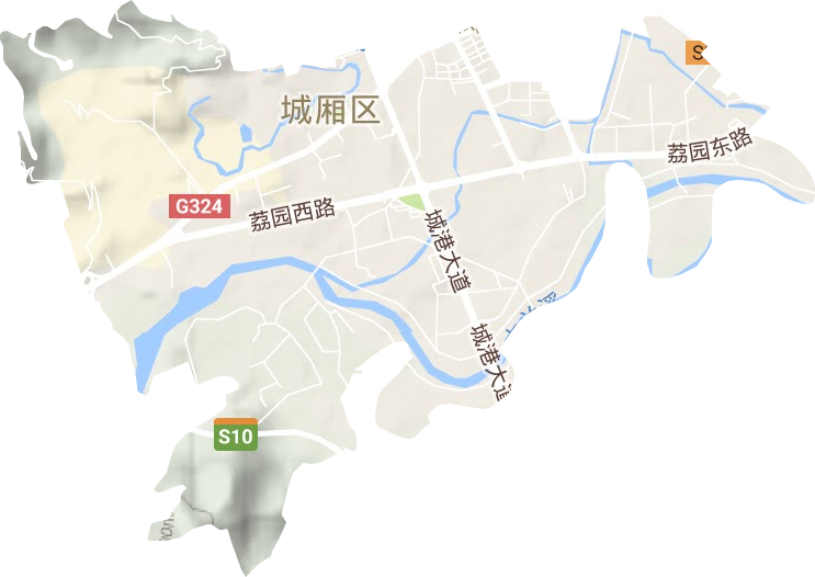 霞林街道地形图