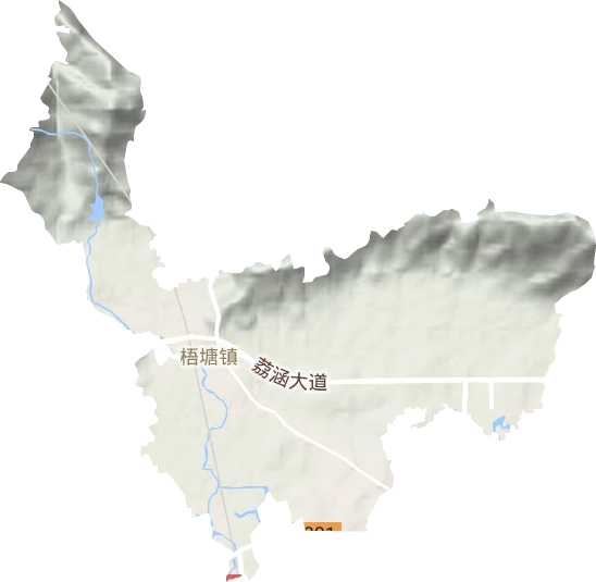 梧塘镇地形图