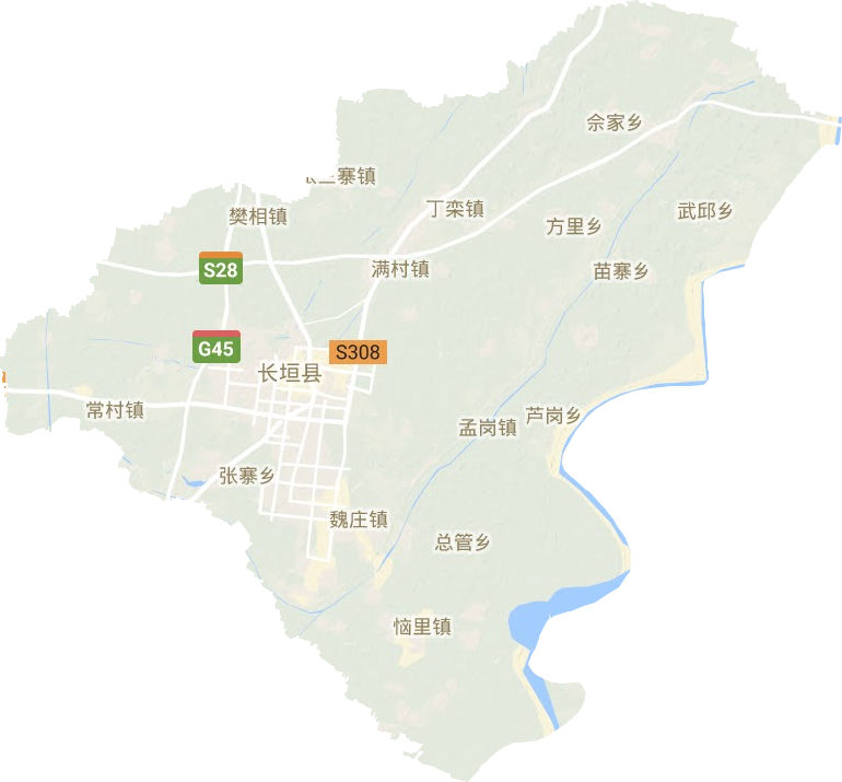 长垣县地形图
