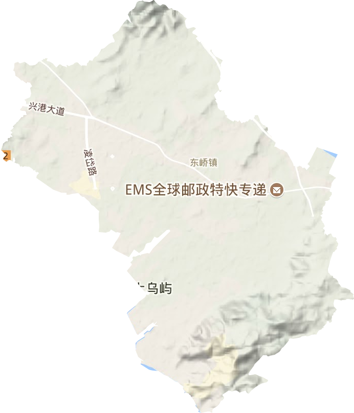 东峤镇地形图