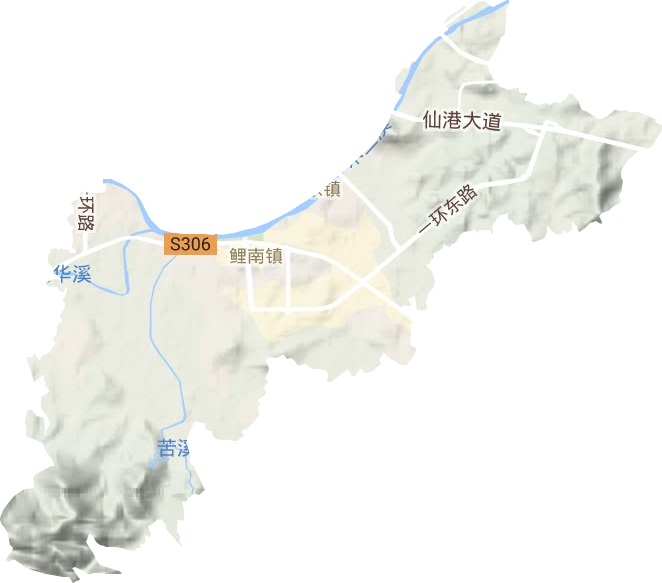鲤南镇地形图