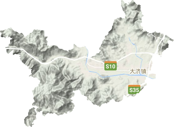 大济镇地形图