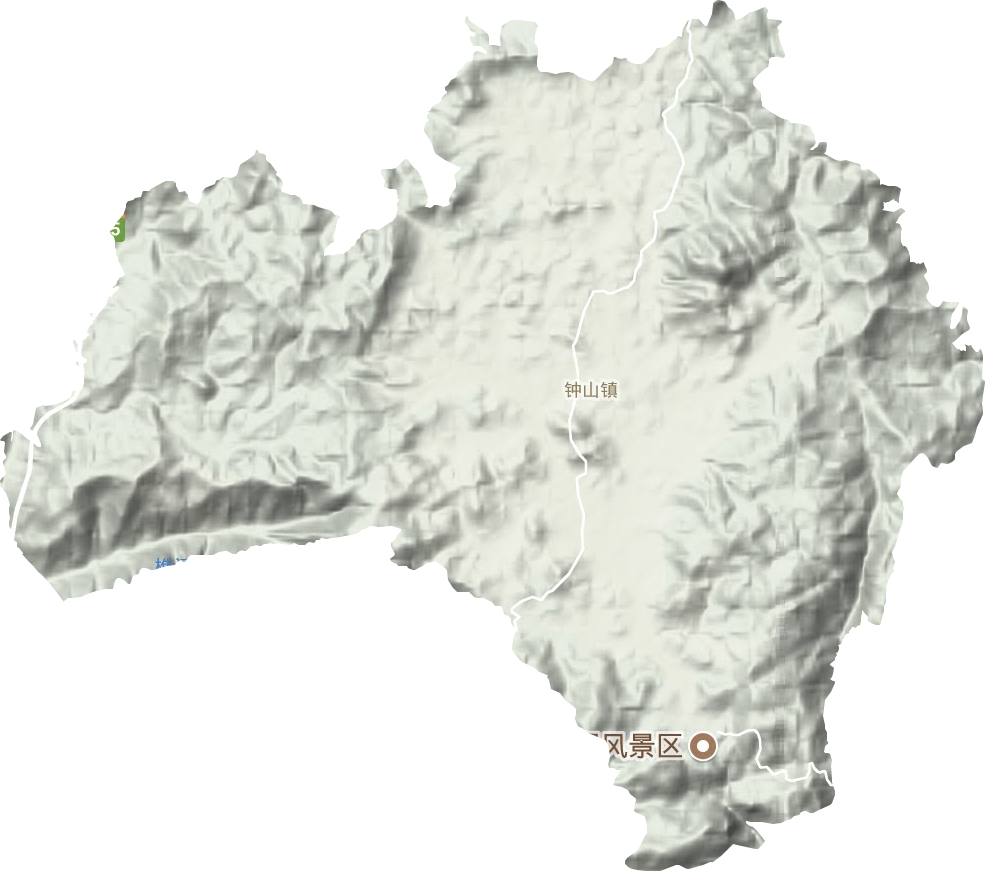 钟山镇地形图