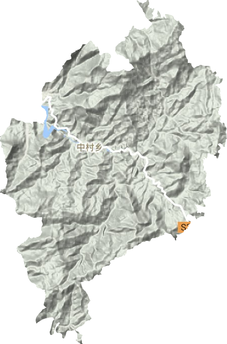中村乡地形图
