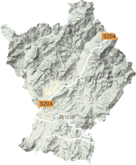 瀚仙镇地形图
